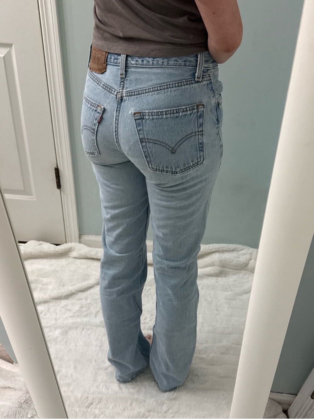 Vintage Levis 501 Jeans Faded Light Blue Size 24 25
